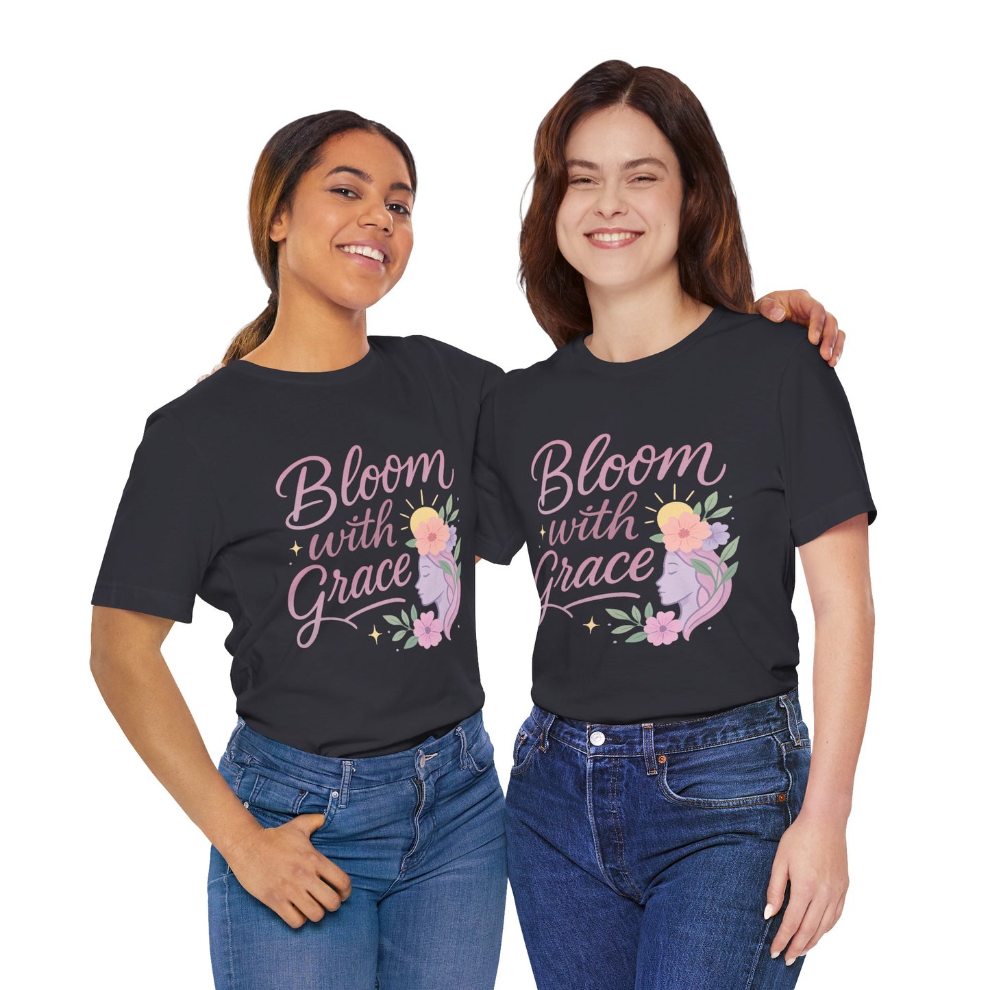 Bloom with Grace –  Unisex Jersey Short Sleeve Tee