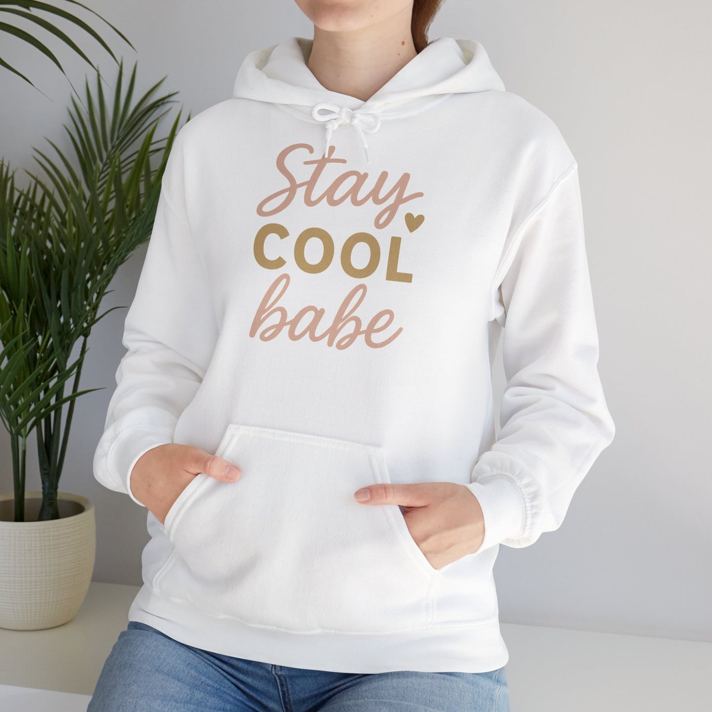 Stay Cool Babe Hoodie — Cute Pastel Graphic Pullover