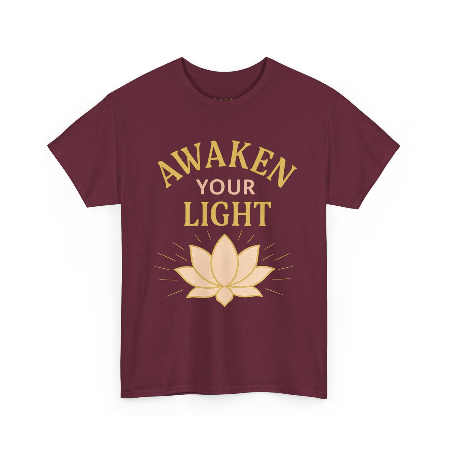 Awaken Your Light Unisex Tee - Inspirational Cotton Shirt for Mindfulness and Yoga