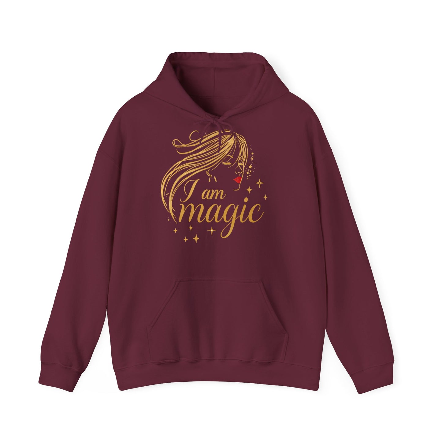 „I Am Magic“ Hoodie – Femininer Premium Kapuzenpullover mit goldener Illustration