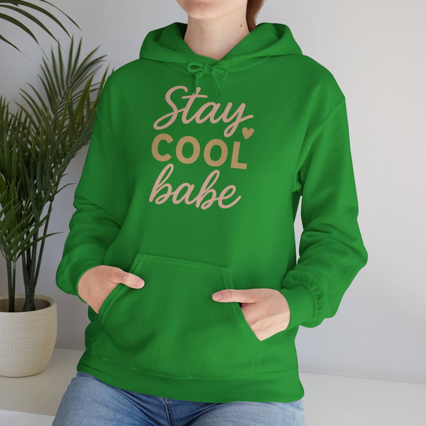 Stay Cool Babe Hoodie — Cute Pastel Graphic Pullover