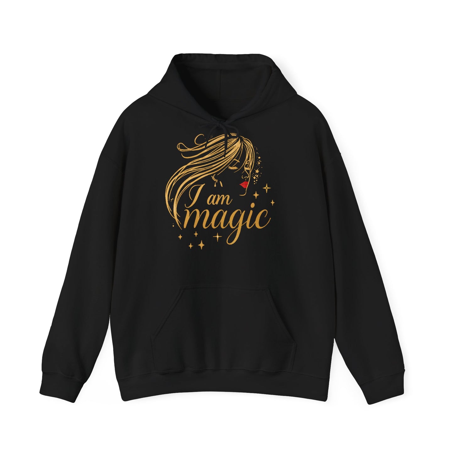 „I Am Magic“ Hoodie – Femininer Premium Kapuzenpullover mit goldener Illustration