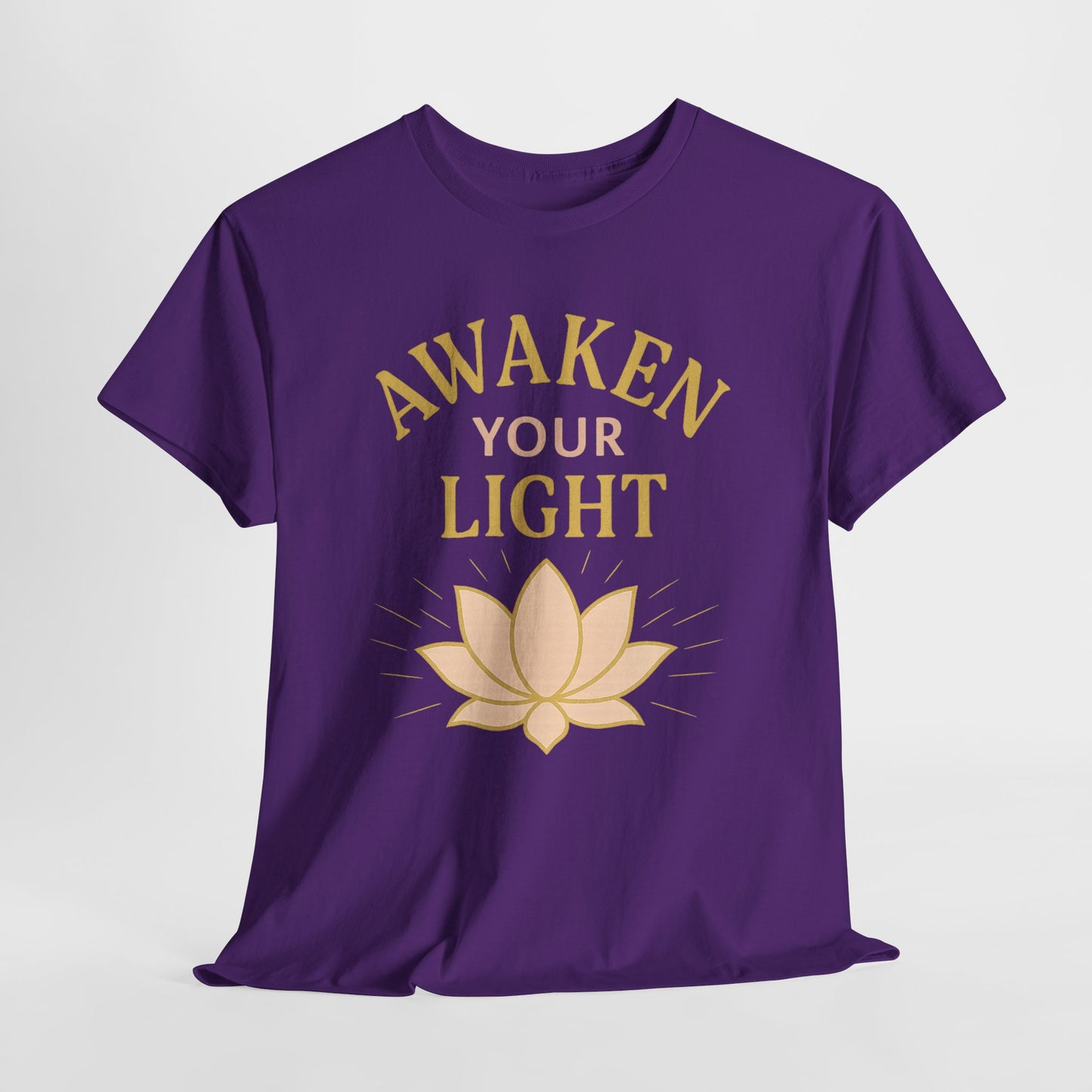 Awaken Your Light Unisex Tee - Inspirational Cotton Shirt for Mindfulness and Yoga
