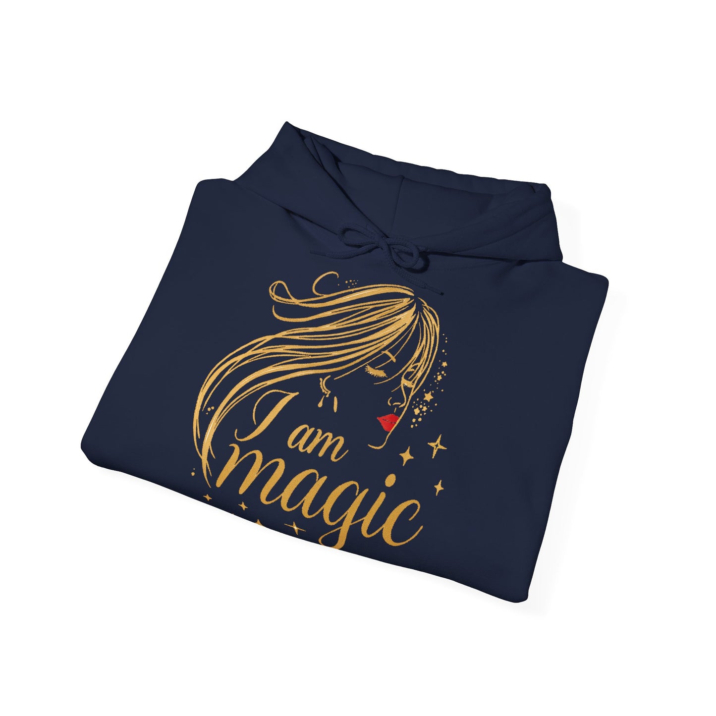 „I Am Magic“ Hoodie – Femininer Premium Kapuzenpullover mit goldener Illustration