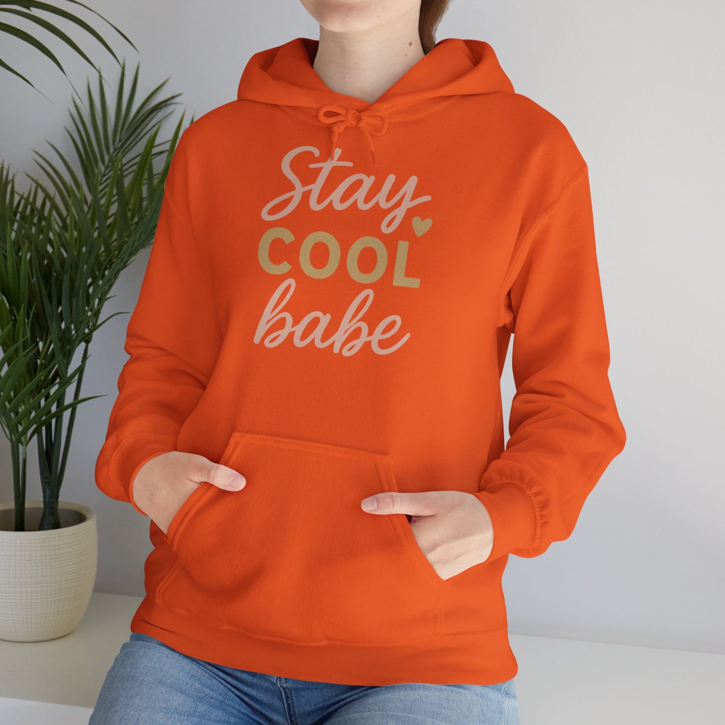 Stay Cool Babe Hoodie — Cute Pastel Graphic Pullover