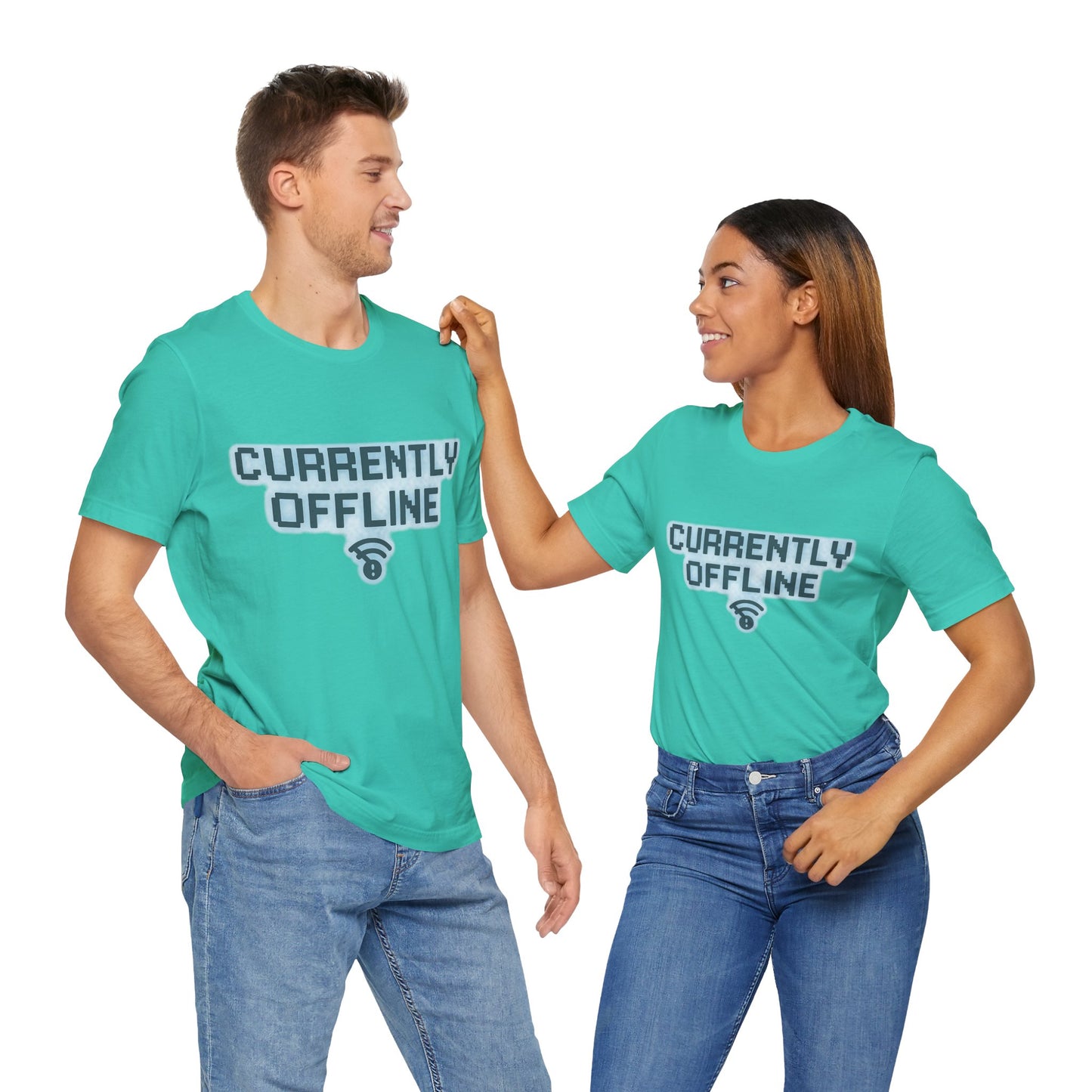 Casual Unisex Tee - Currently Offline Graphic Shirt