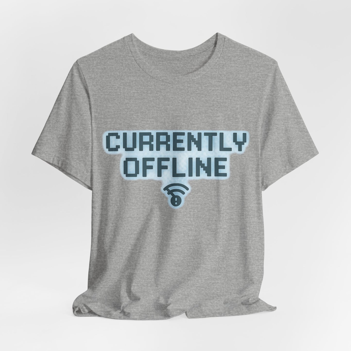 Casual Unisex Tee - Currently Offline Graphic Shirt