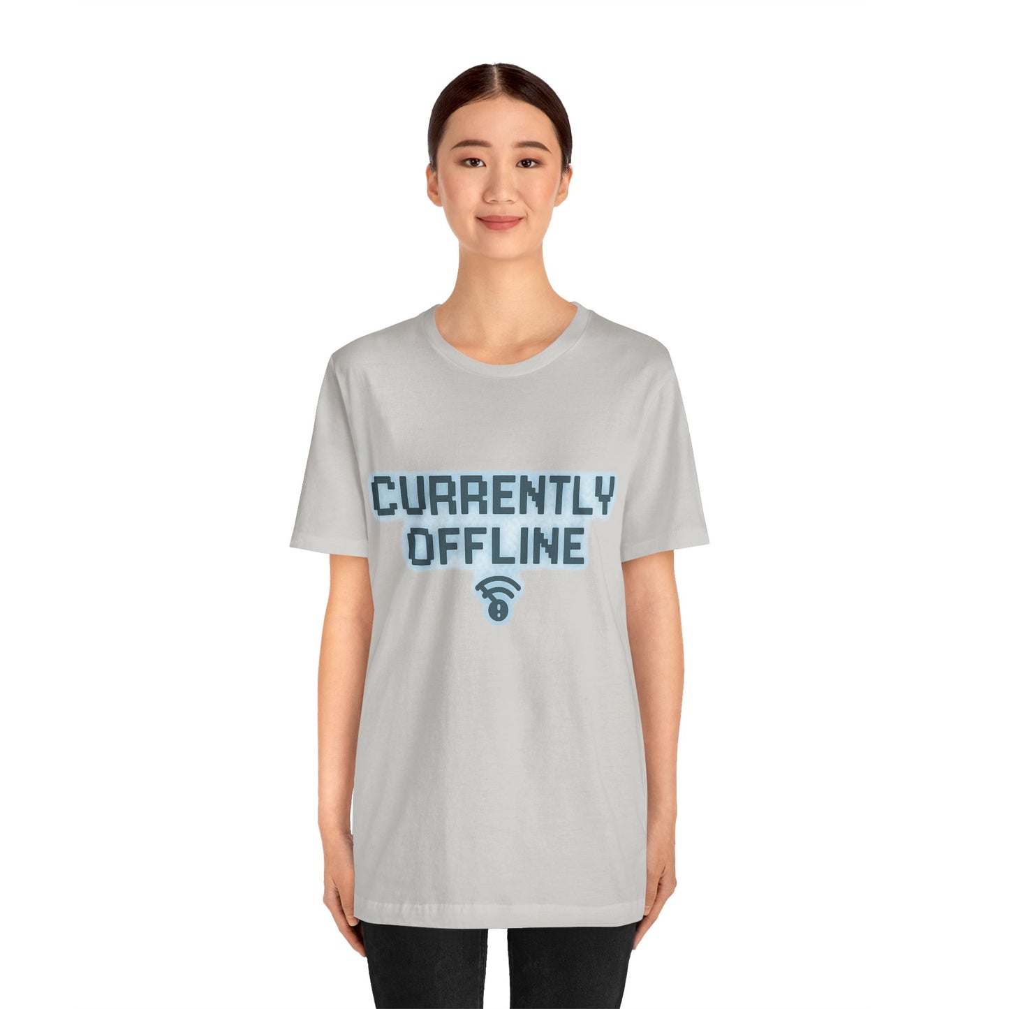 Casual Unisex Tee - Currently Offline Graphic Shirt