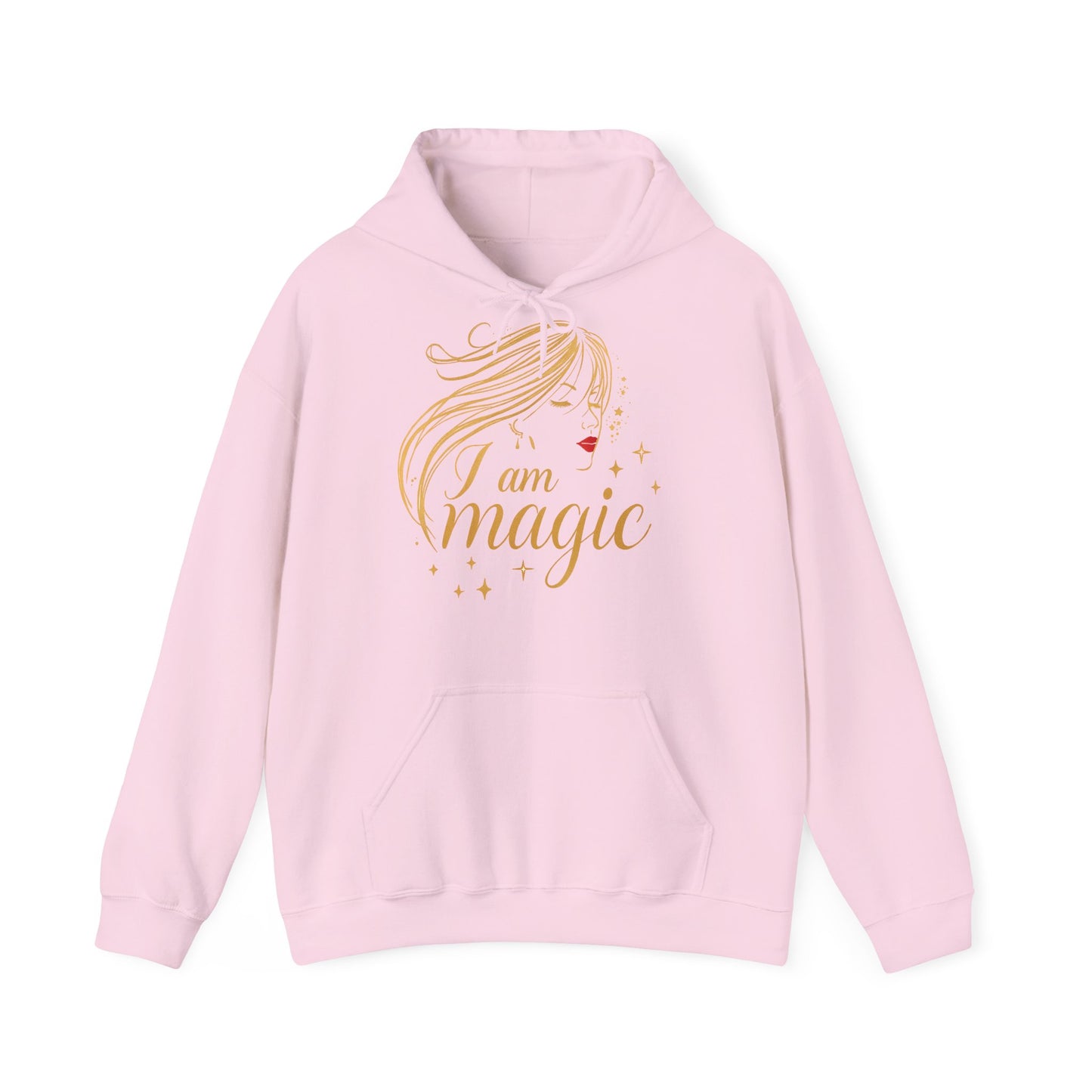 „I Am Magic“ Hoodie – Femininer Premium Kapuzenpullover mit goldener Illustration