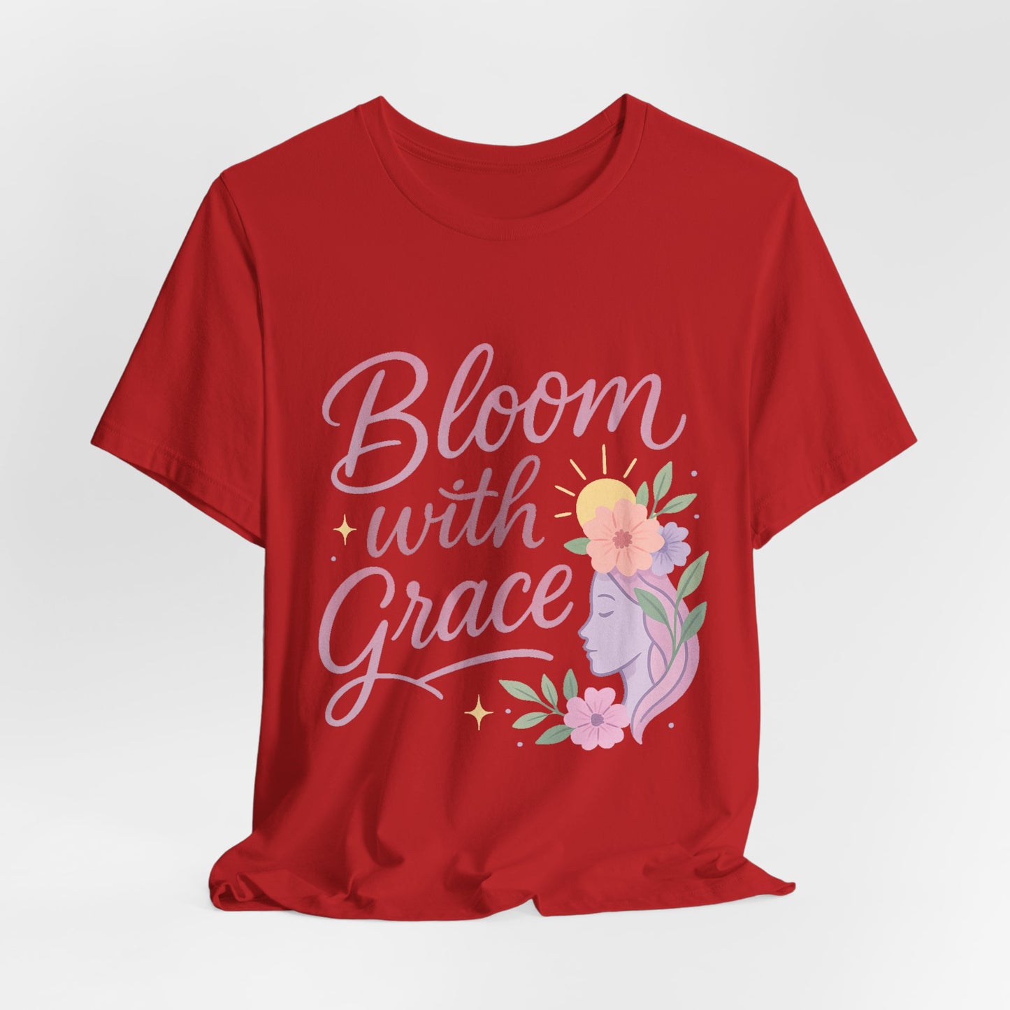 Bloom with Grace –  Unisex Jersey Short Sleeve Tee
