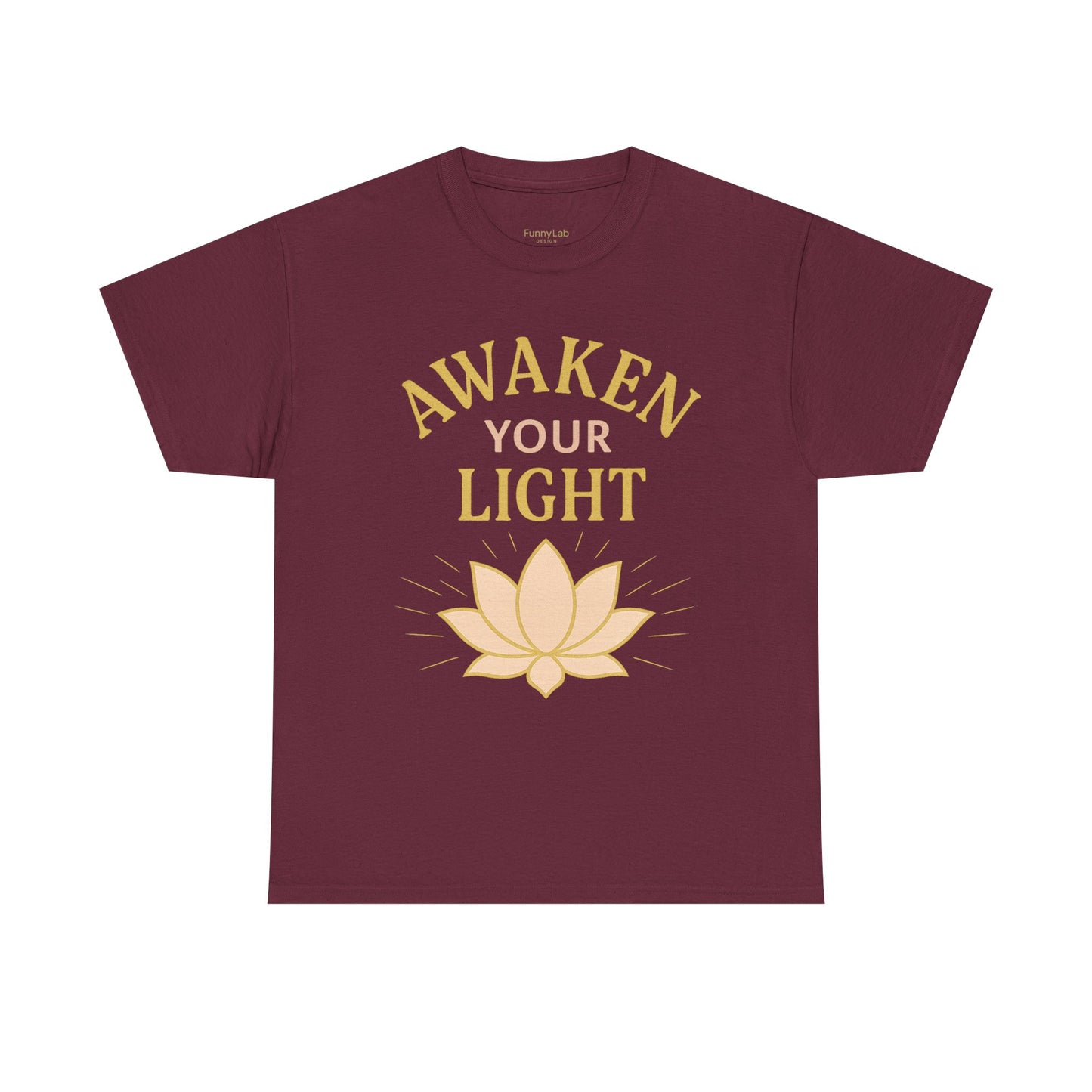 Awaken Your Light Unisex Tee - Inspirational Cotton Shirt for Mindfulness and Yoga