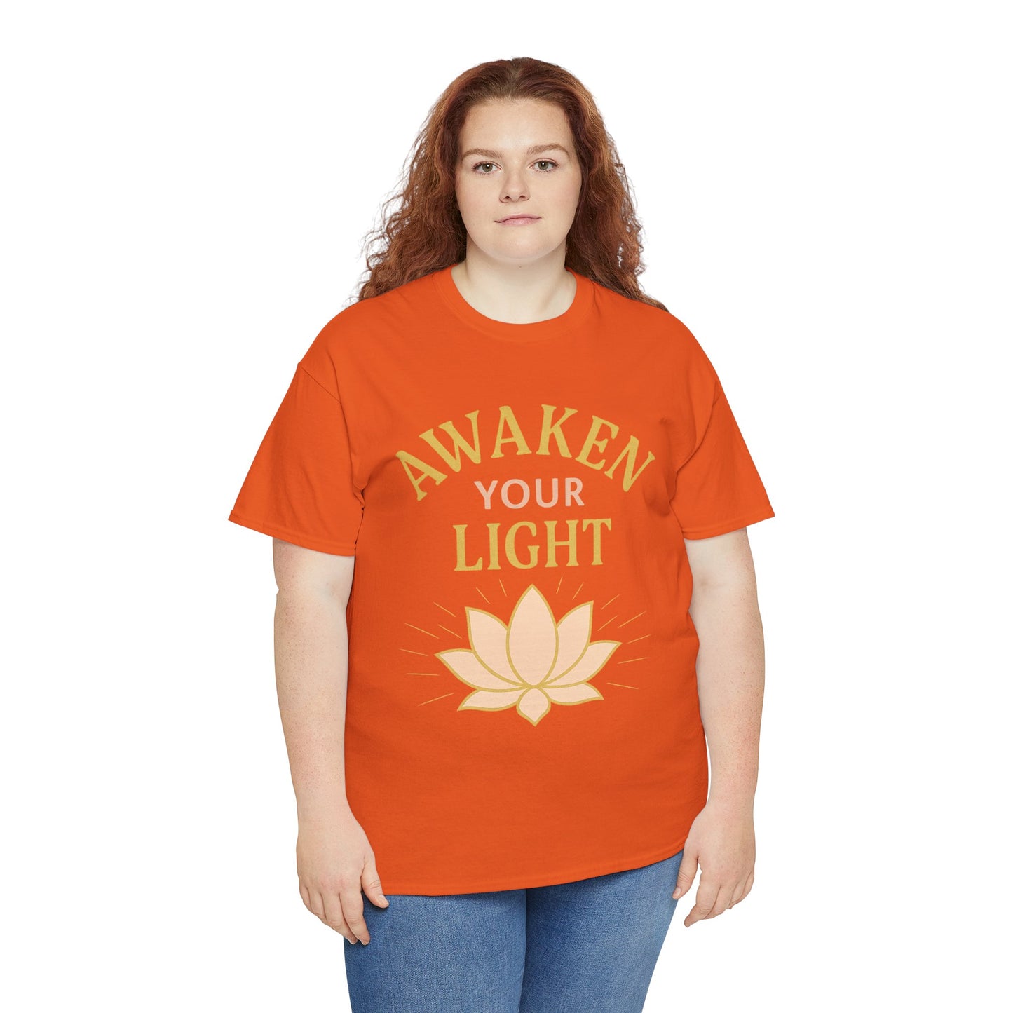 Awaken Your Light Unisex Tee - Inspirational Cotton Shirt for Mindfulness and Yoga