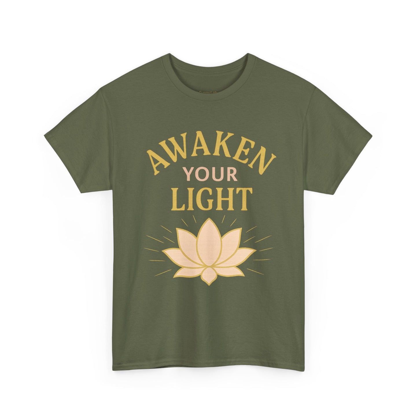 Awaken Your Light Unisex Tee - Inspirational Cotton Shirt for Mindfulness and Yoga