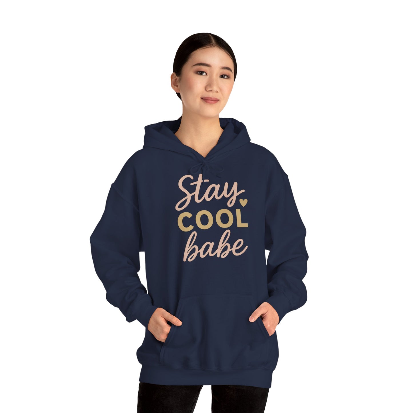Stay Cool Babe Hoodie — Cute Pastel Graphic Pullover