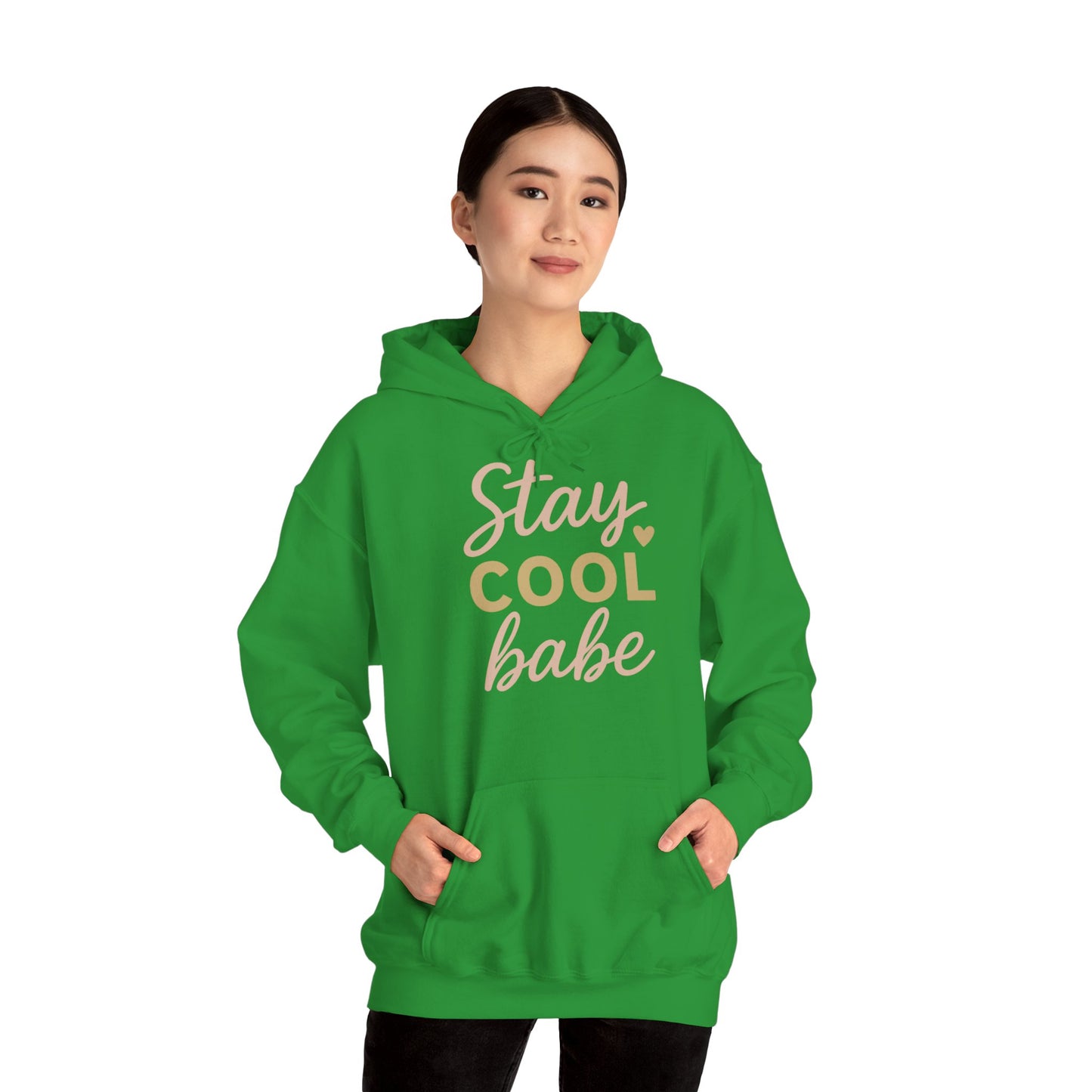 Stay Cool Babe Hoodie — Cute Pastel Graphic Pullover