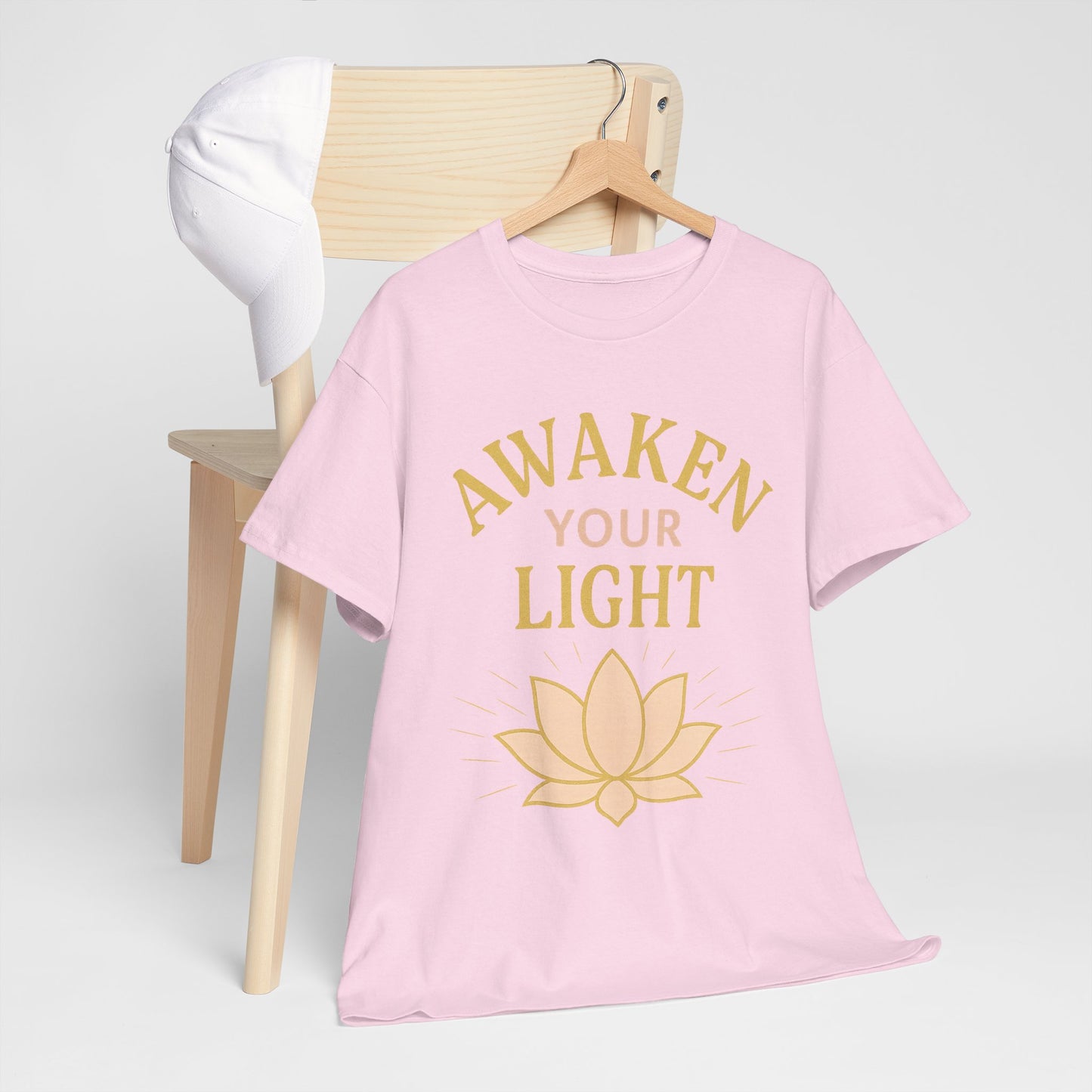 Awaken Your Light Unisex Tee - Inspirational Cotton Shirt for Mindfulness and Yoga