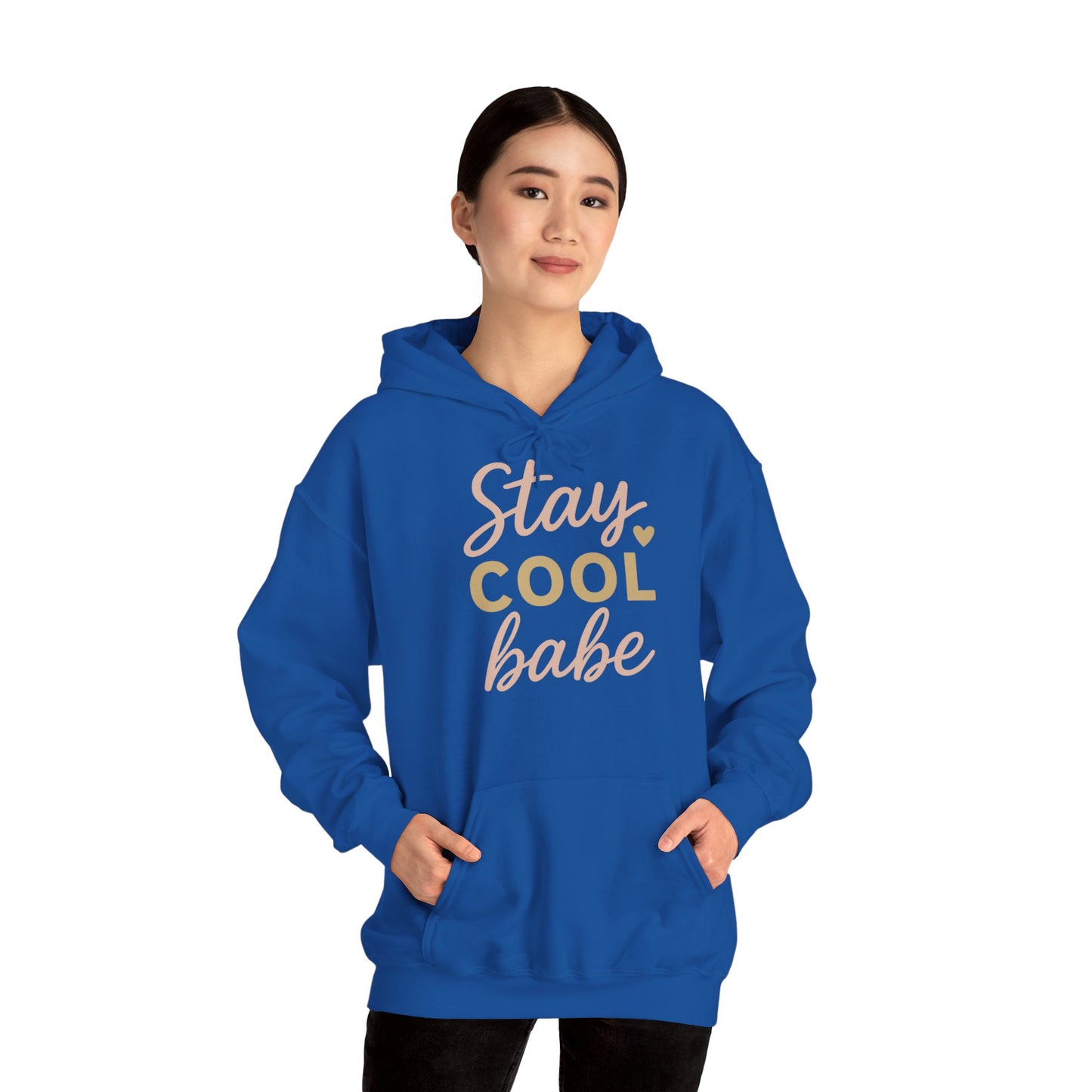 Stay Cool Babe Hoodie — Cute Pastel Graphic Pullover