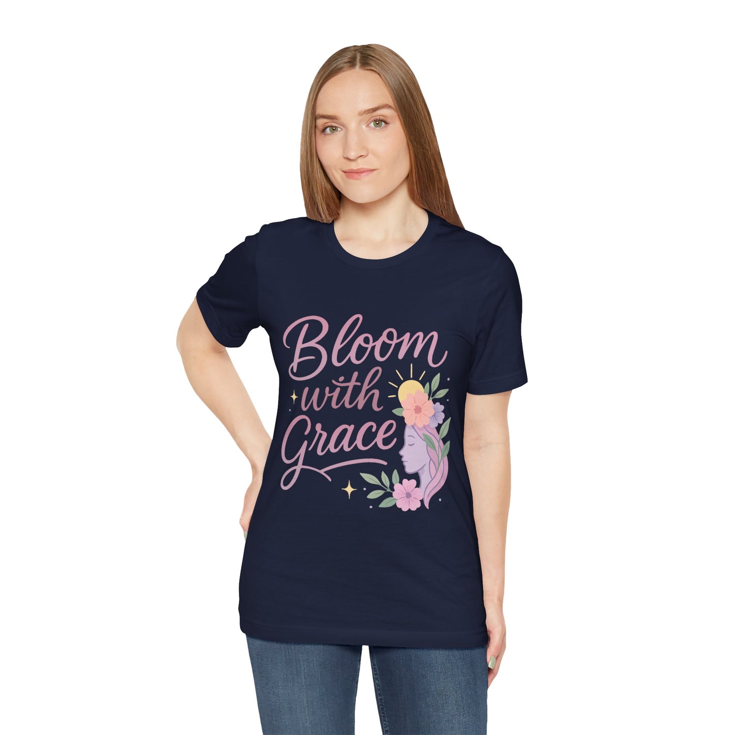 Bloom with Grace –  Unisex Jersey Short Sleeve Tee