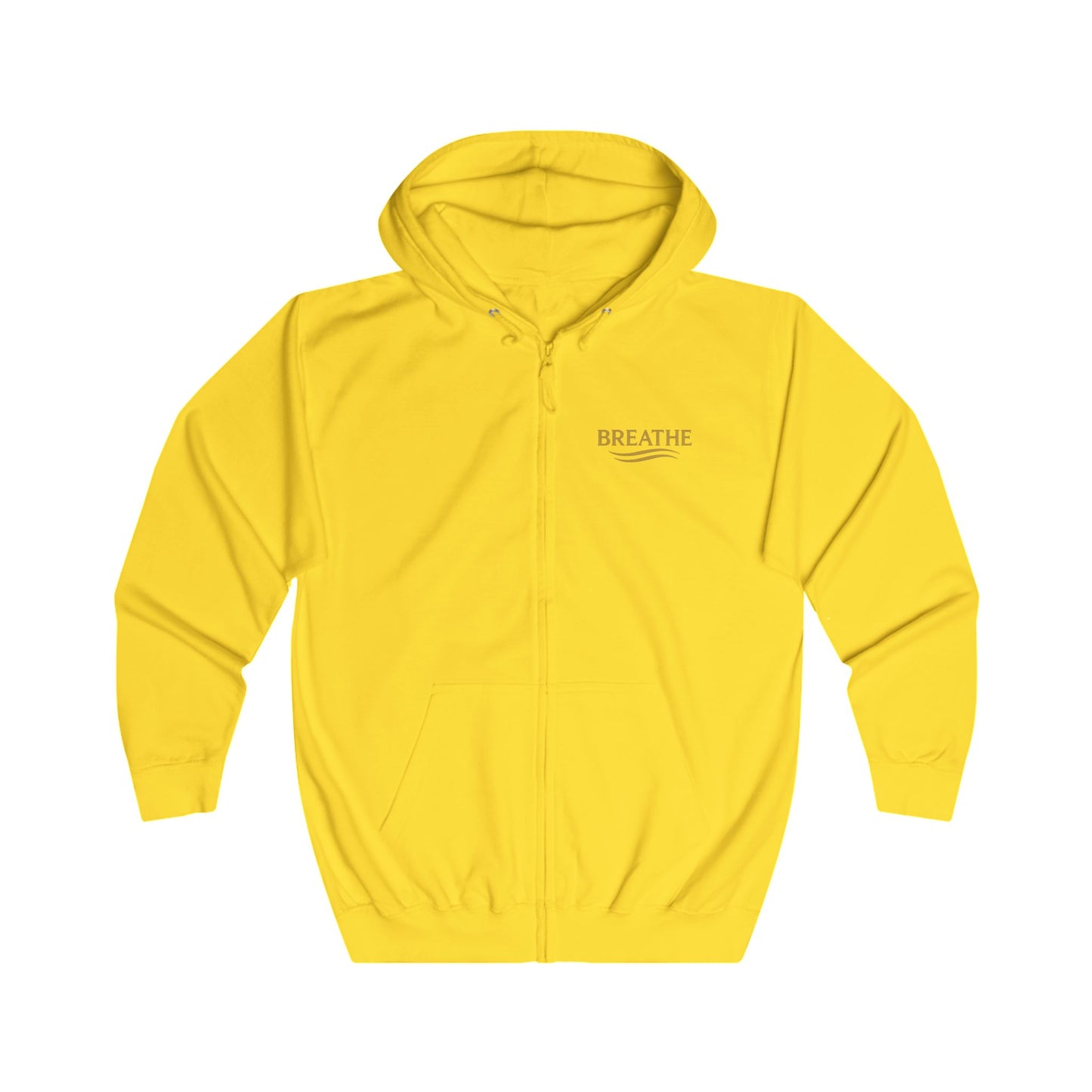 Breathe Minimal Zip Hoodie — Lightweight White Full-Zip Sweatshirt