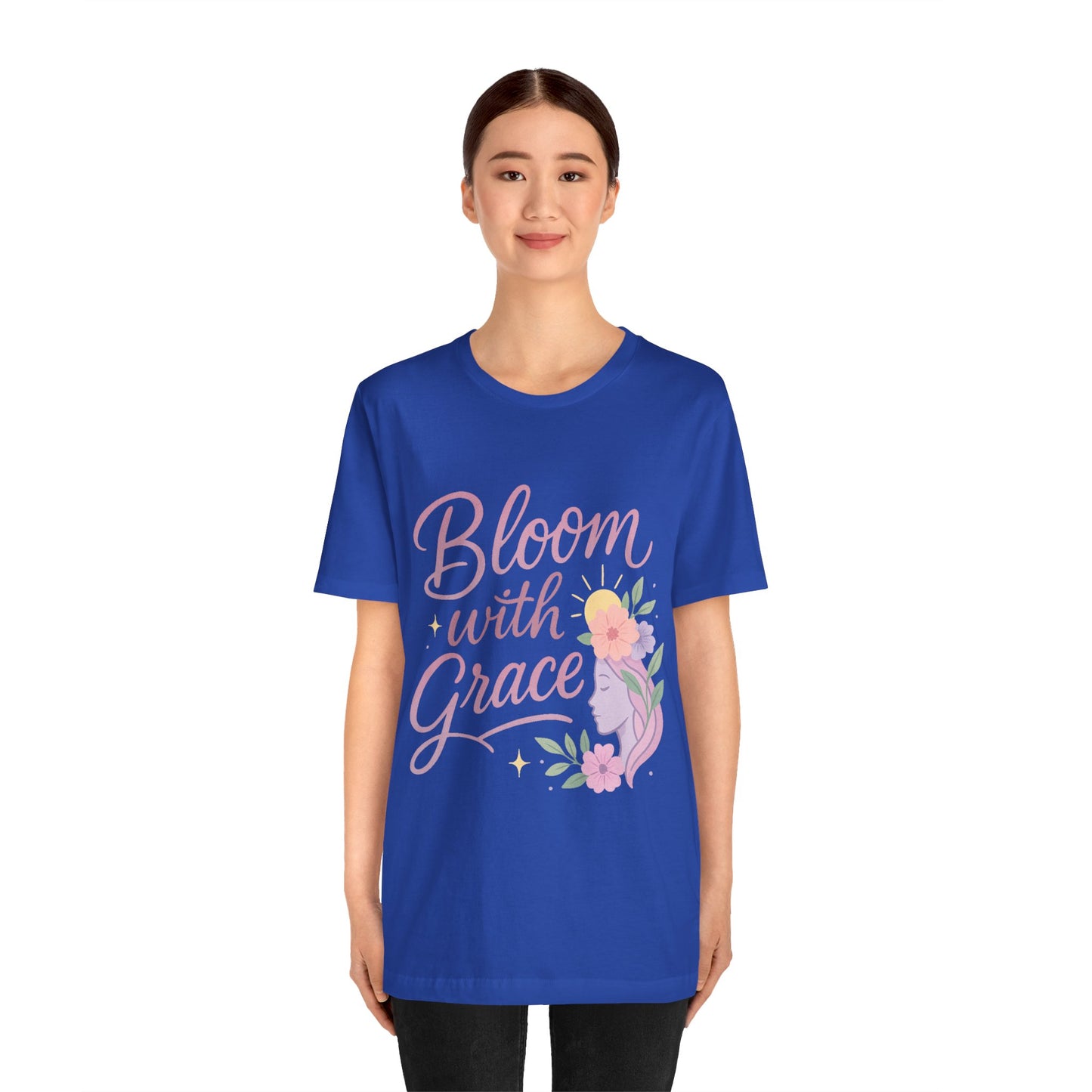 Bloom with Grace –  Unisex Jersey Short Sleeve Tee