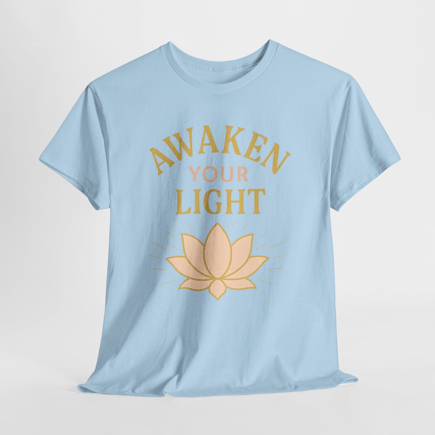 Awaken Your Light Unisex Tee - Inspirational Cotton Shirt for Mindfulness and Yoga