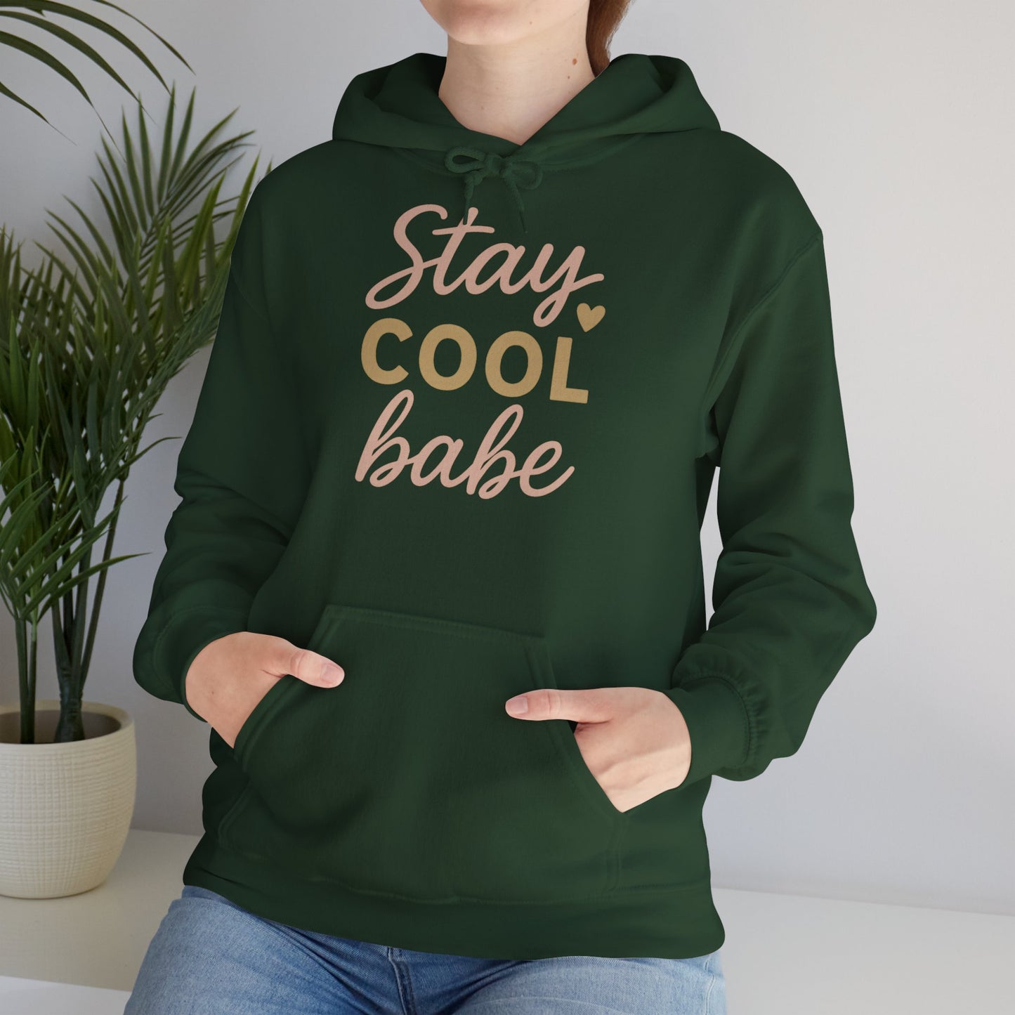 Stay Cool Babe Hoodie — Cute Pastel Graphic Pullover