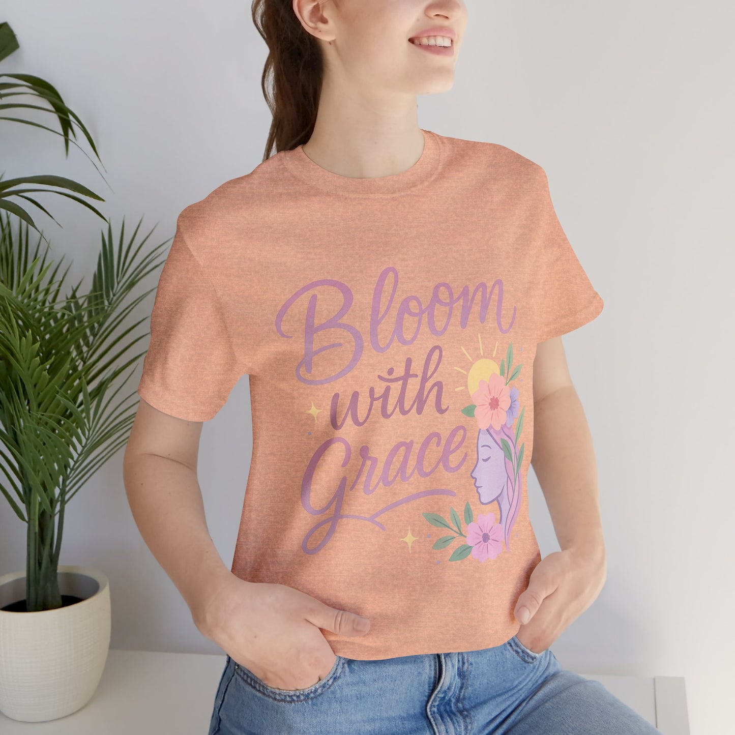 Bloom with Grace –  Unisex Jersey Short Sleeve Tee