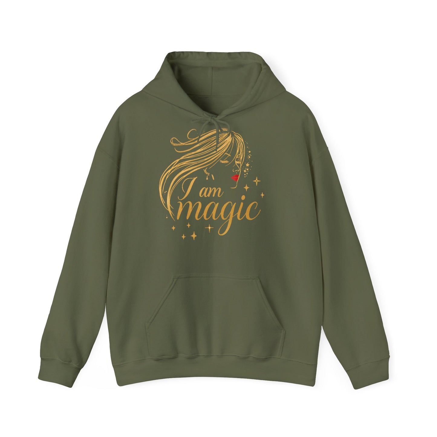 „I Am Magic“ Hoodie – Femininer Premium Kapuzenpullover mit goldener Illustration