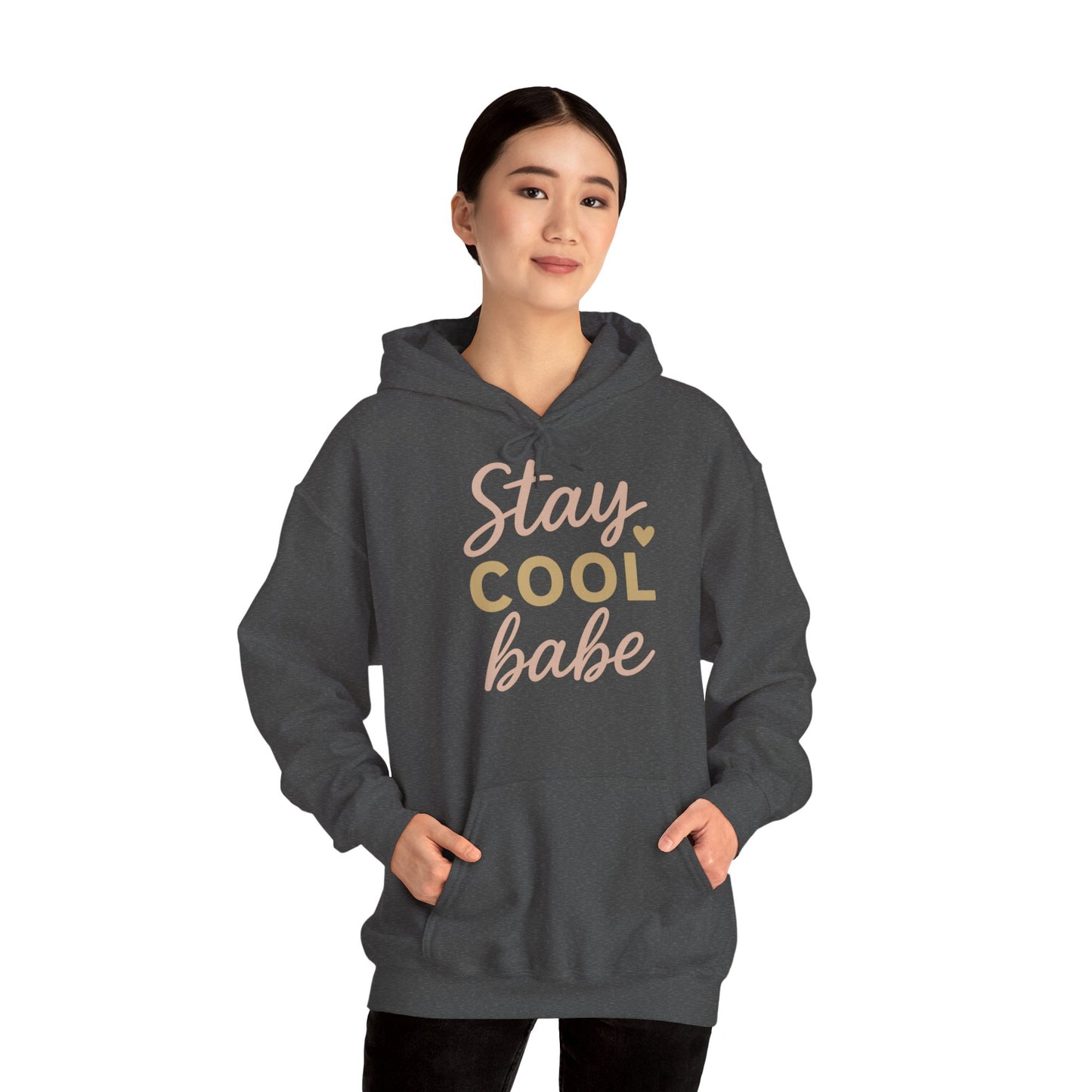 Stay Cool Babe Hoodie — Cute Pastel Graphic Pullover