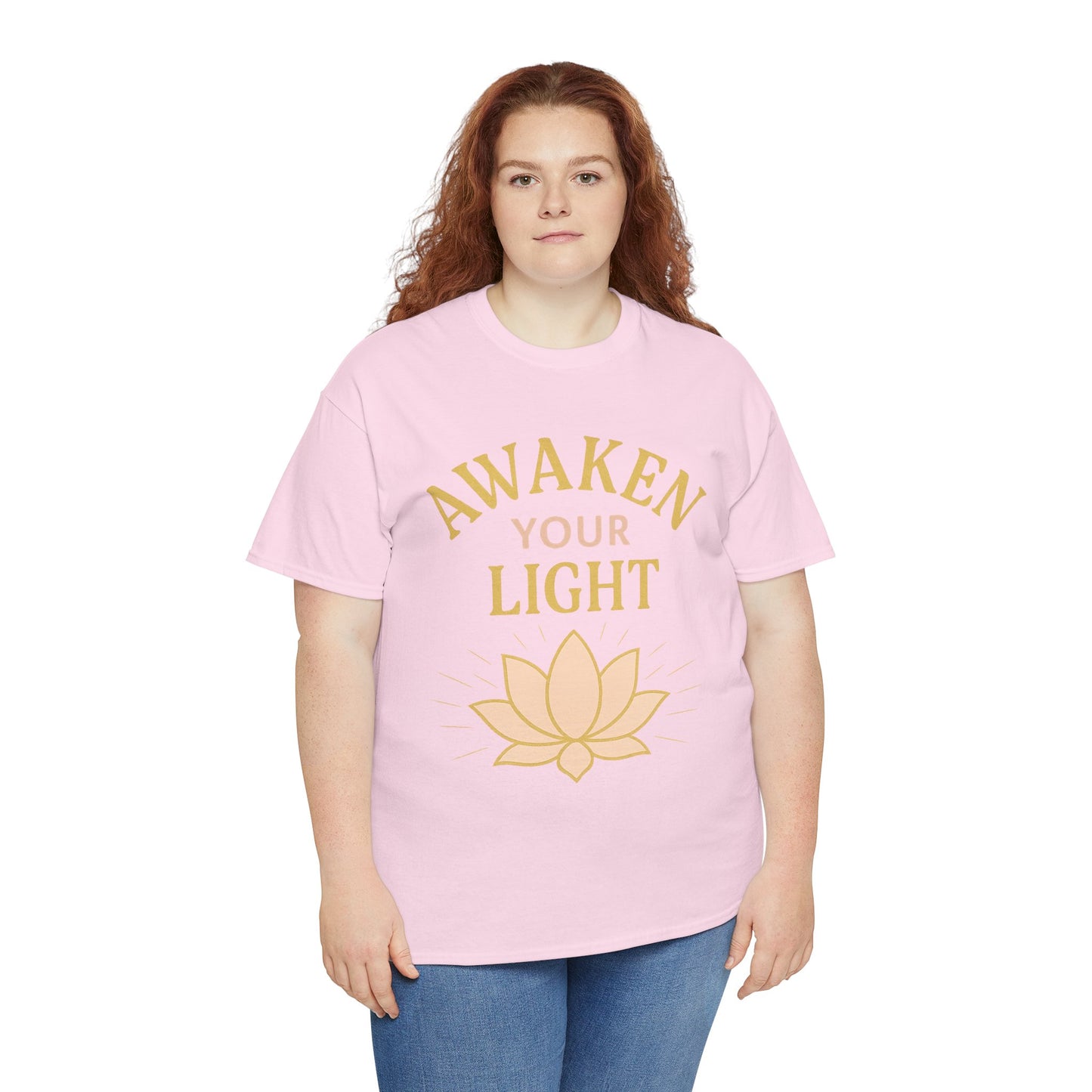 Awaken Your Light Unisex Tee - Inspirational Cotton Shirt for Mindfulness and Yoga