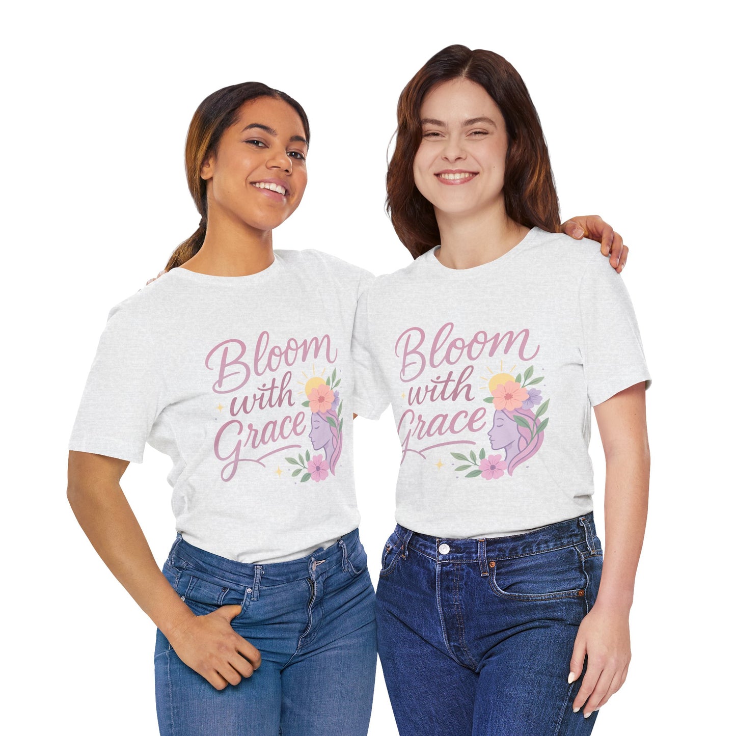 Bloom with Grace –  Unisex Jersey Short Sleeve Tee
